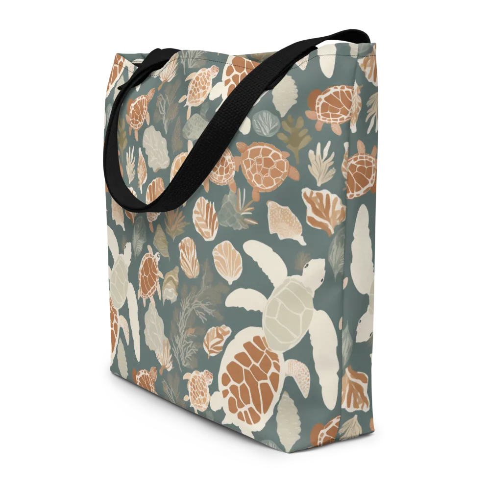 Reef Roaming on Large Tote Bag W/ Pocket — Front