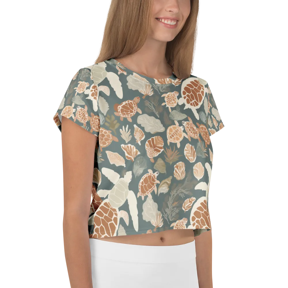Reef Roaming on Crop Tee — Right