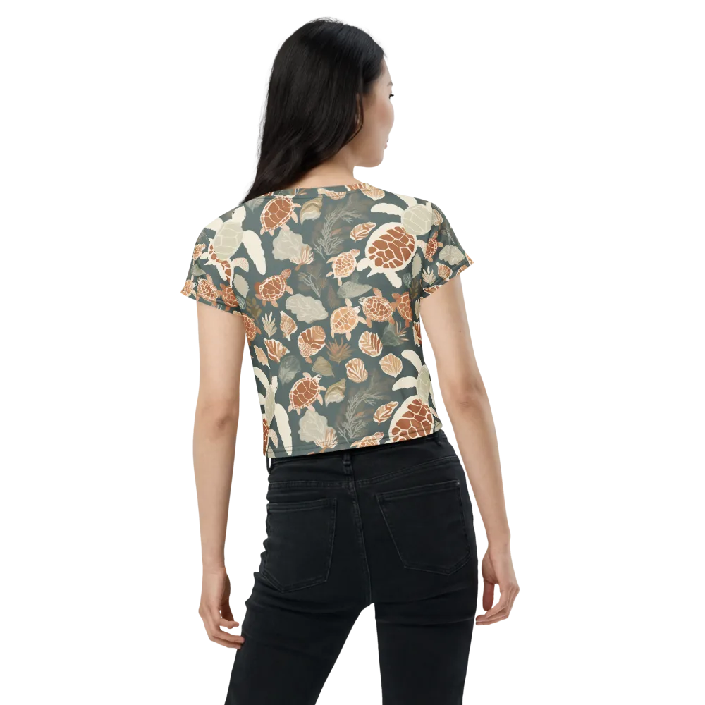 Reef Roaming on Crop Tee — Back