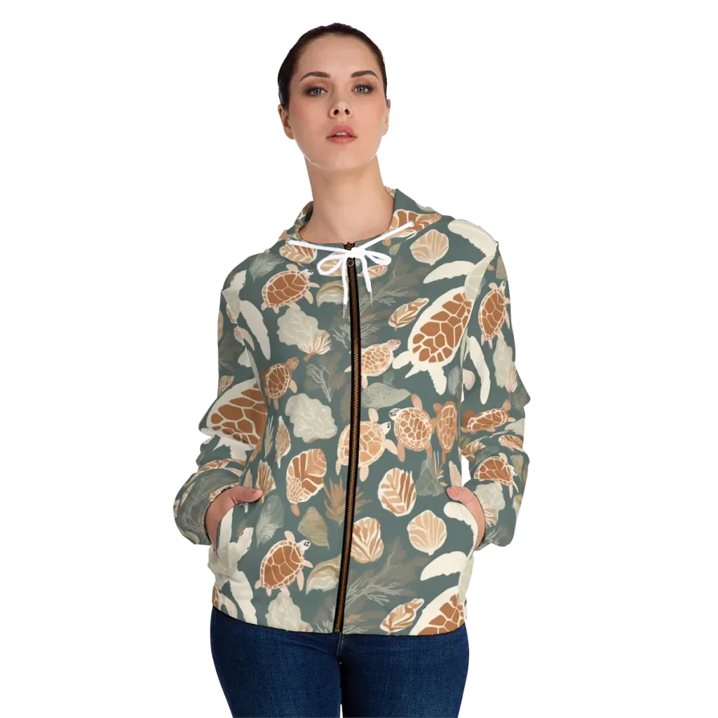 Reef Roaming on Women's Full-Zip Hoodie — Front On Person