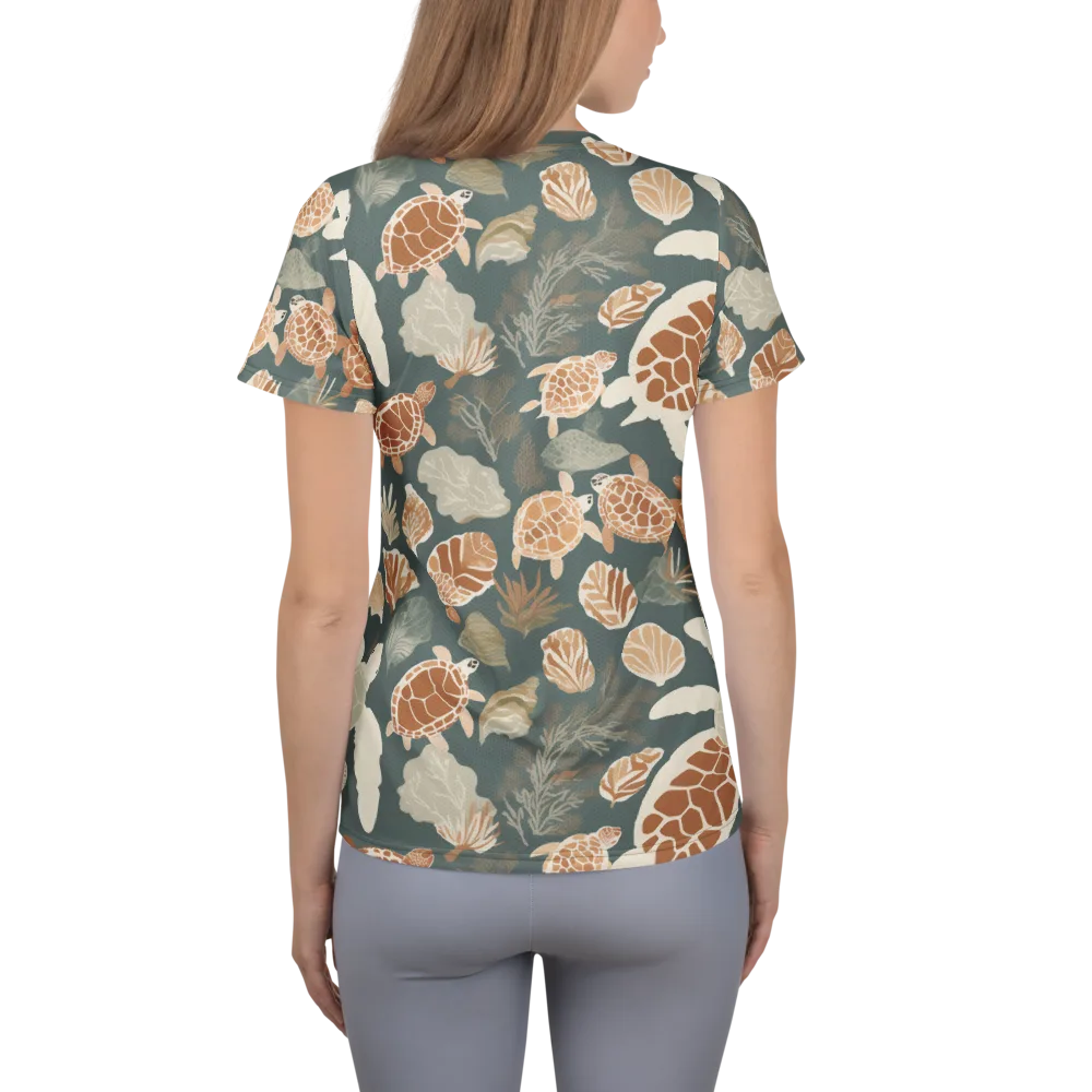 Reef Roaming on Women's Athletic T-Shirt — Back