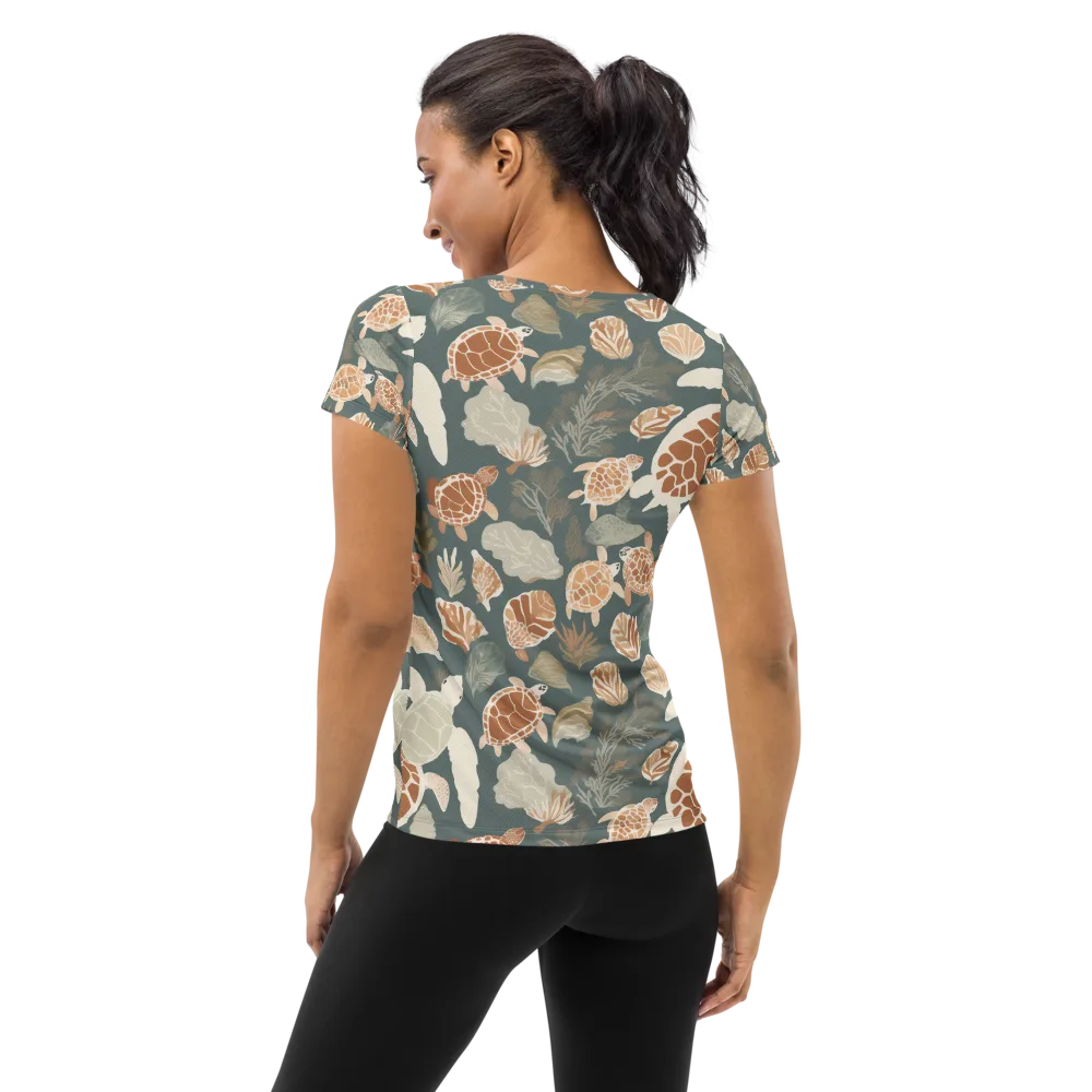 Reef Roaming on Women's Athletic T-Shirt — Back