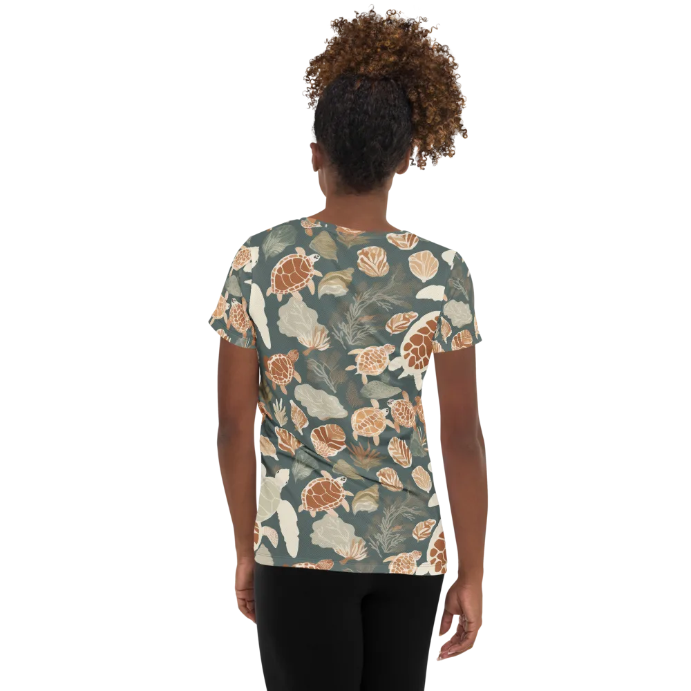 Reef Roaming on Women's Athletic T-Shirt — Back
