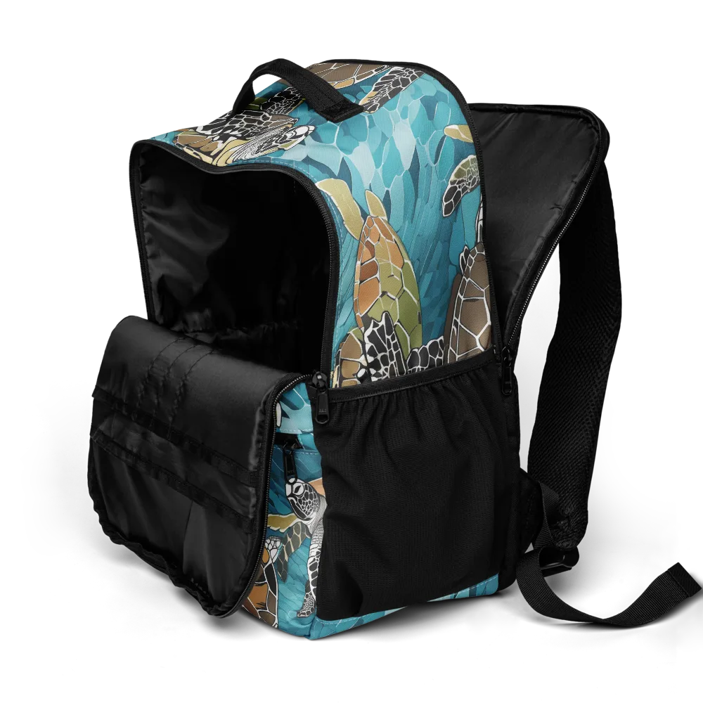 Ocean Mosaic on Utility Backpack — Product details 2