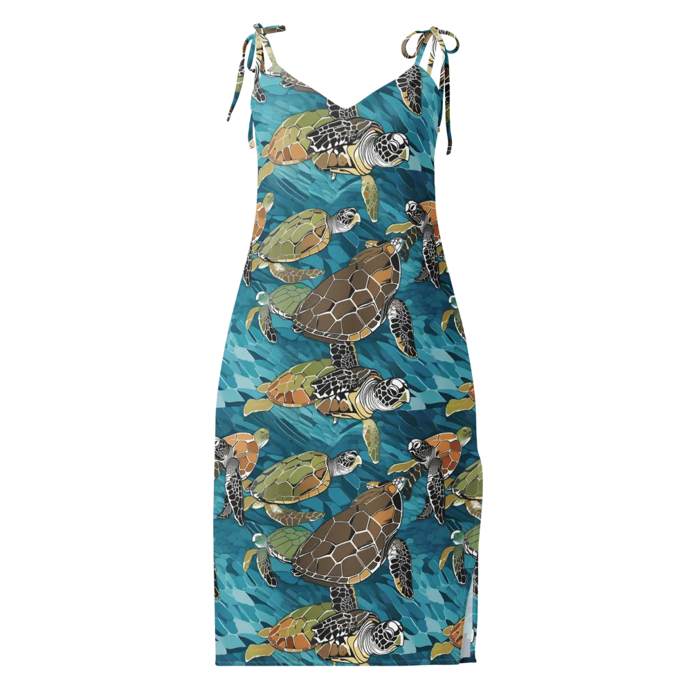 Ocean Mosaic on Slip Dress — Front