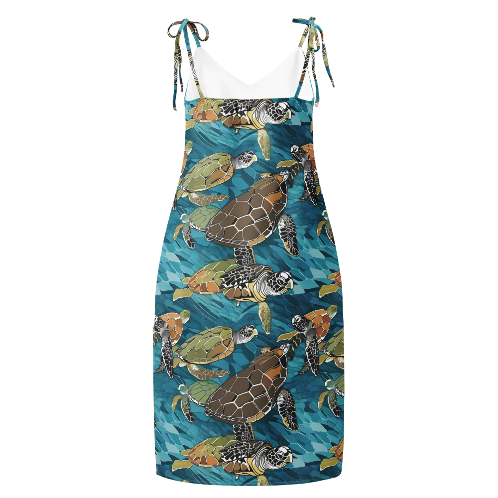 Ocean Mosaic on Slip Dress — Back
