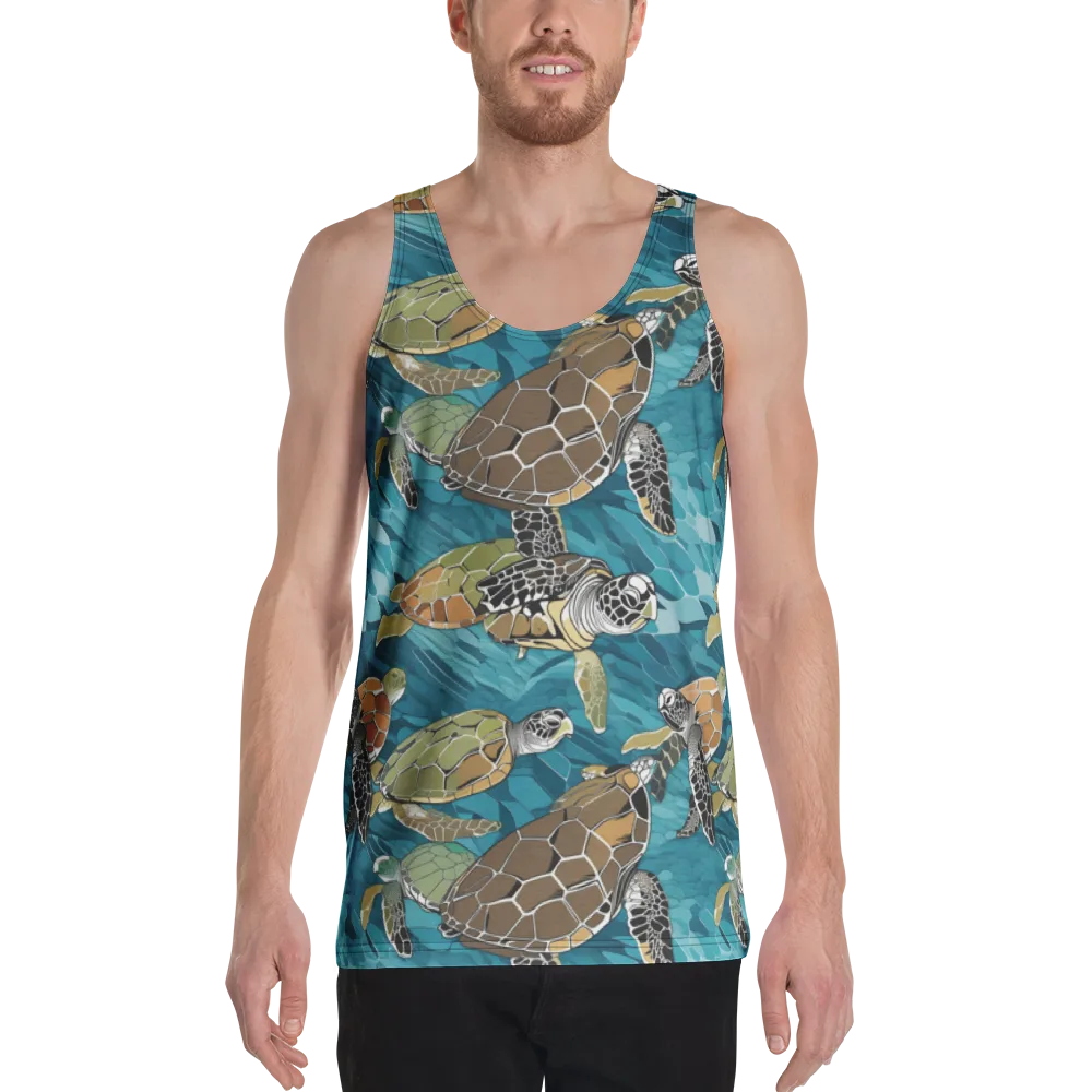 Ocean Mosaic on Men's Tank Top — Front