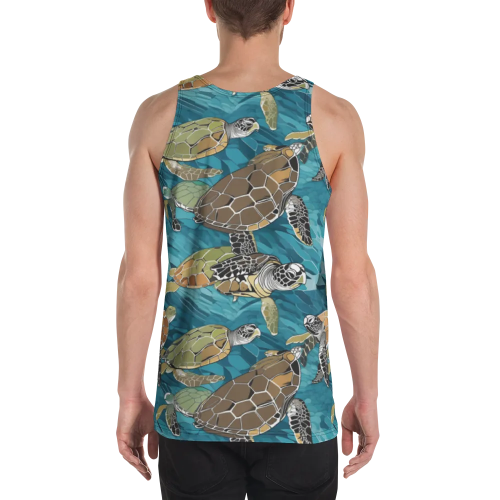 Ocean Mosaic on Men's Tank Top — Back