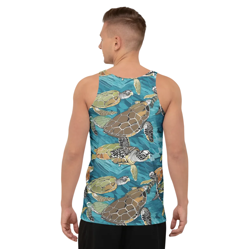 Ocean Mosaic on Men's Tank Top — Back