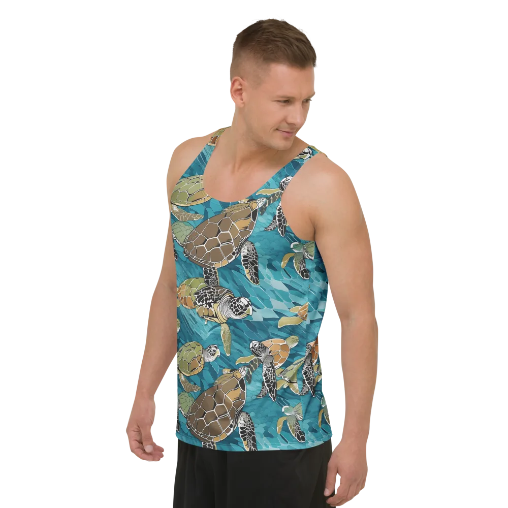 Ocean Mosaic on Men's Tank Top — Left Front