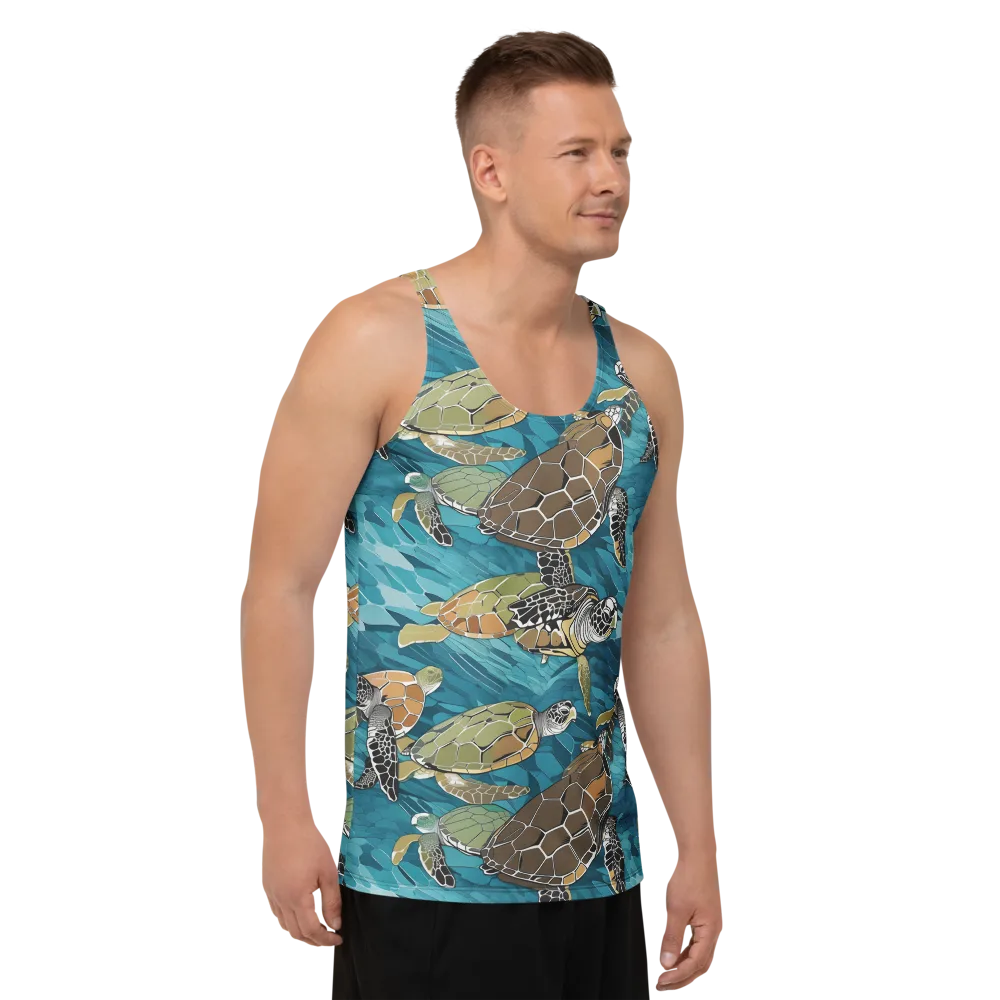 Ocean Mosaic on Men's Tank Top — Right Front