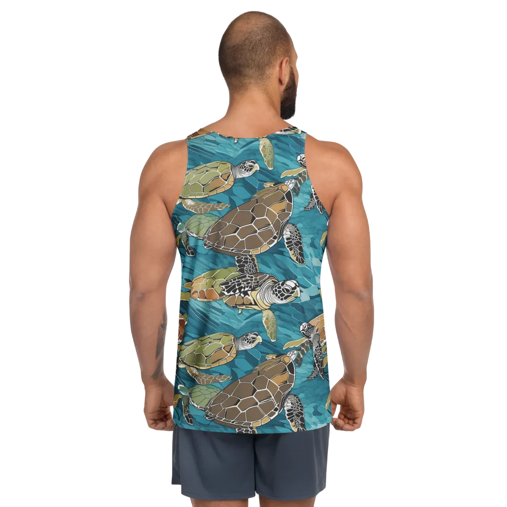 Ocean Mosaic on Men's Tank Top — Back
