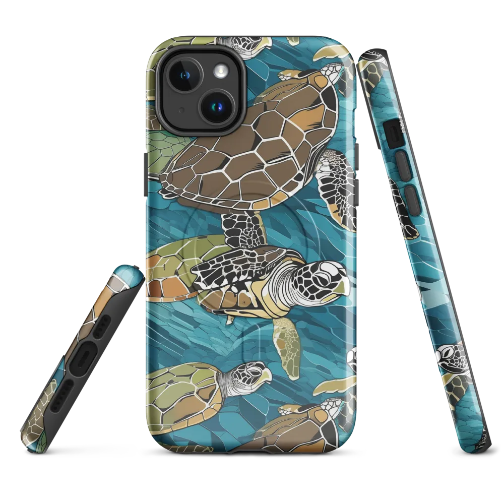 Ocean Mosaic on MagSafe Tough Case for iPhone® — Front