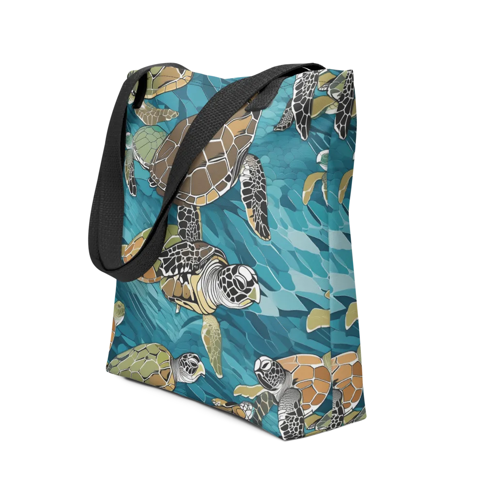 Ocean Mosaic on Tote Bag — Front