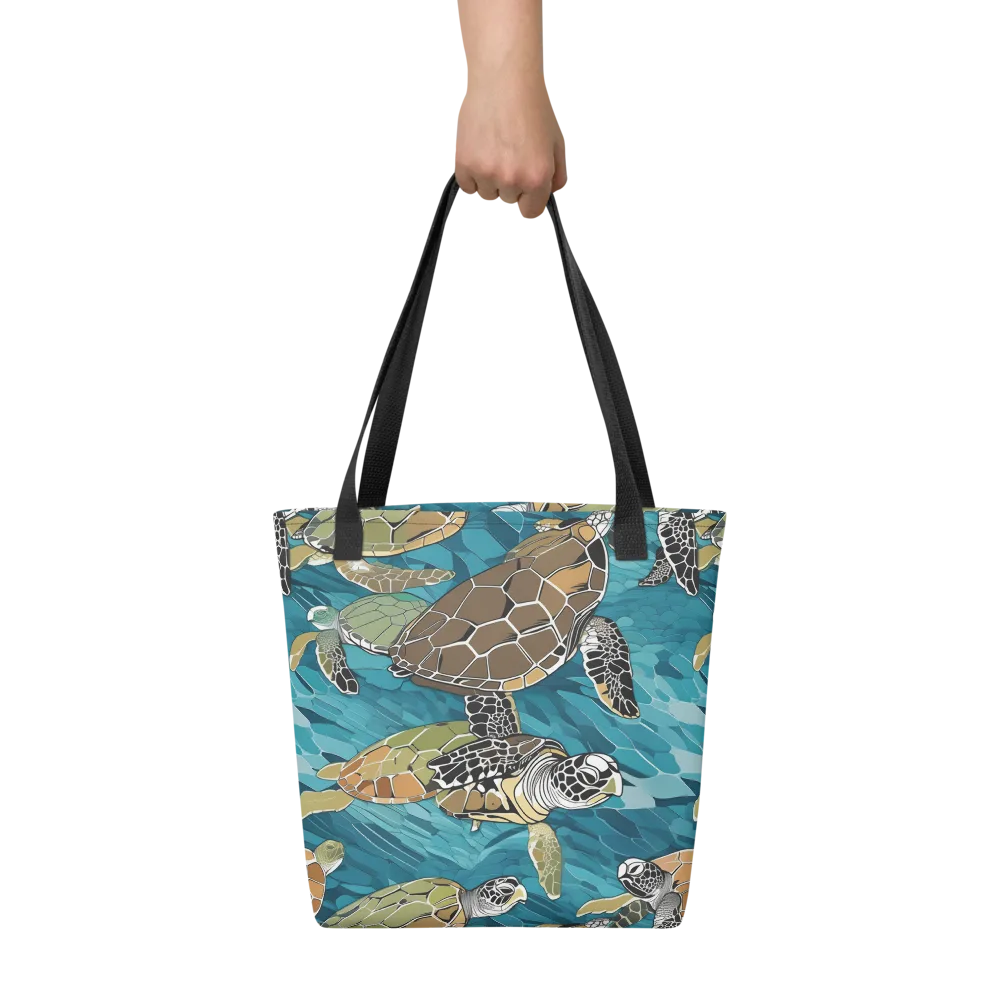 Ocean Mosaic on Tote Bag — Front