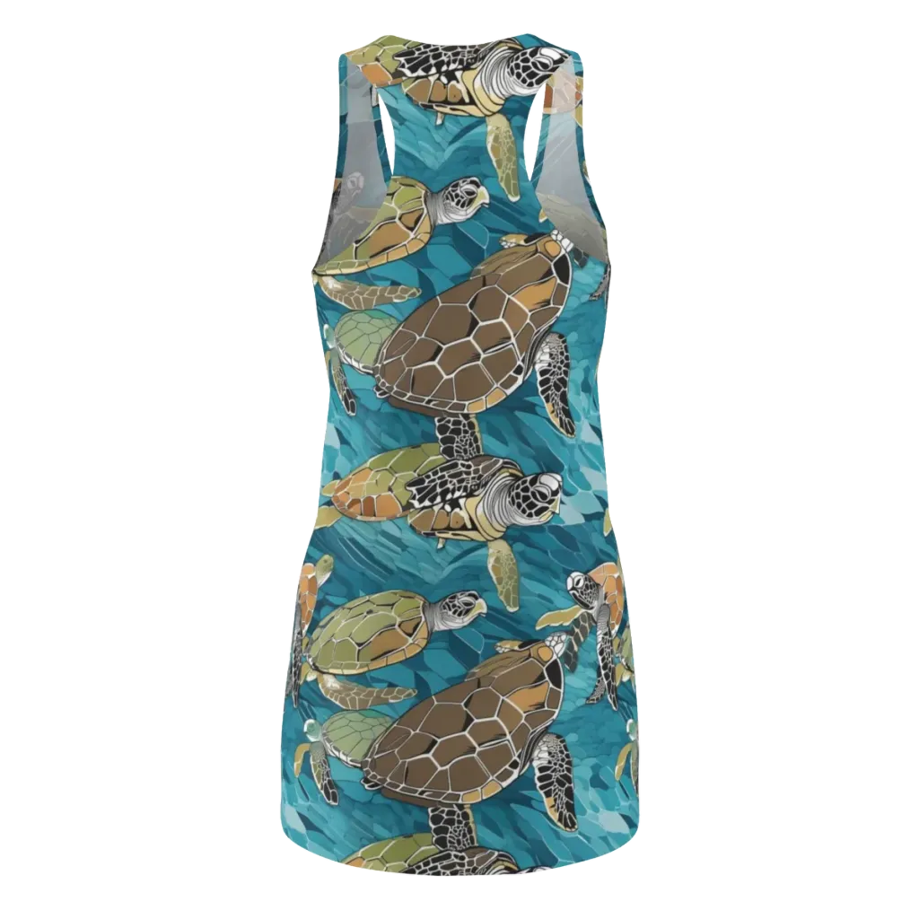 Ocean Mosaic on Racerback Dress — Back