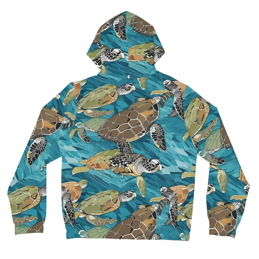 Ocean Mosaic on Women's Full-Zip Hoodie — Back