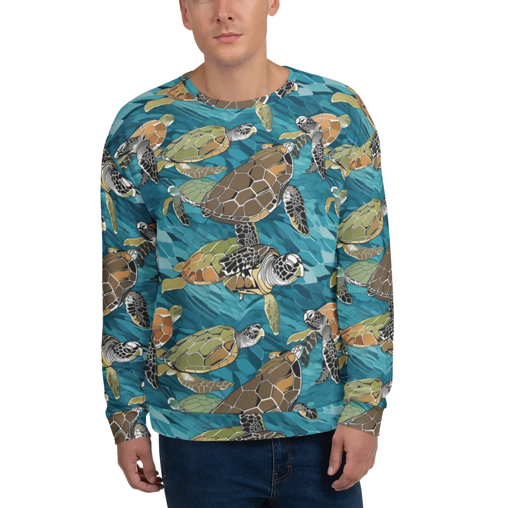 Ocean Mosaic on Sweatshirt — Front
