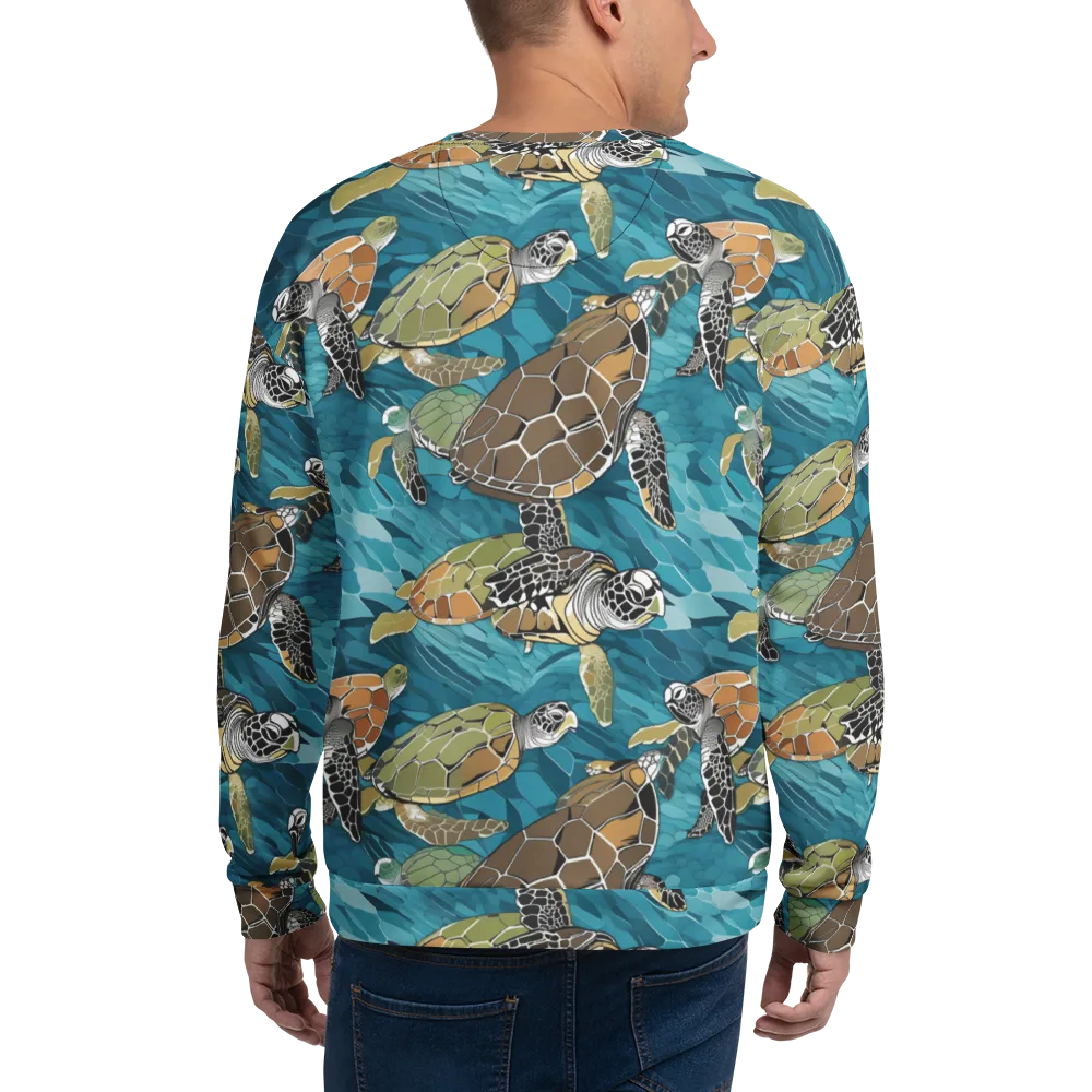 Ocean Mosaic on Sweatshirt — Back