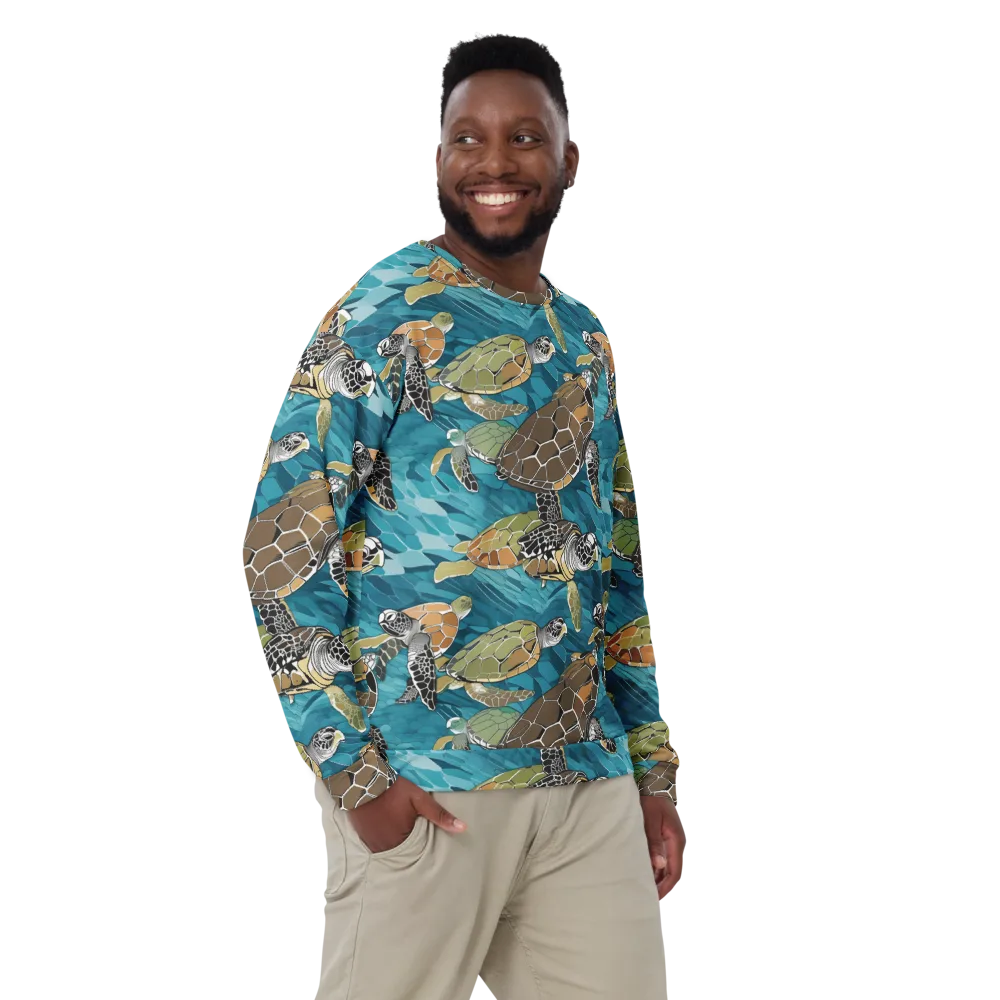 Ocean Mosaic on Sweatshirt — Front