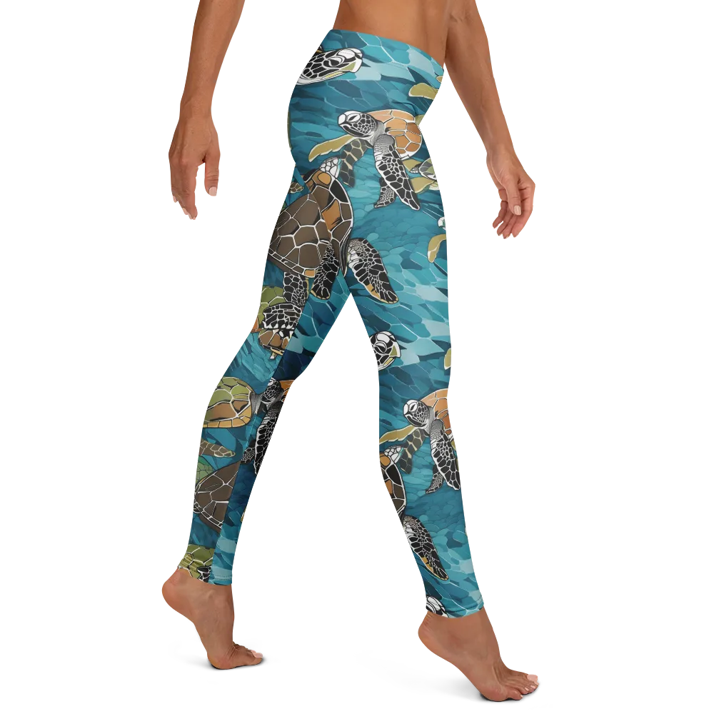 Ocean Mosaic on Leggings — Right