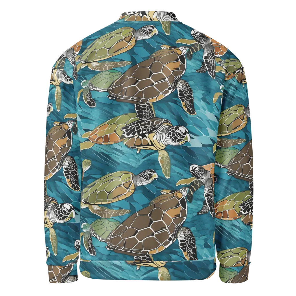 Ocean Mosaic on Bomber Jacket — Back