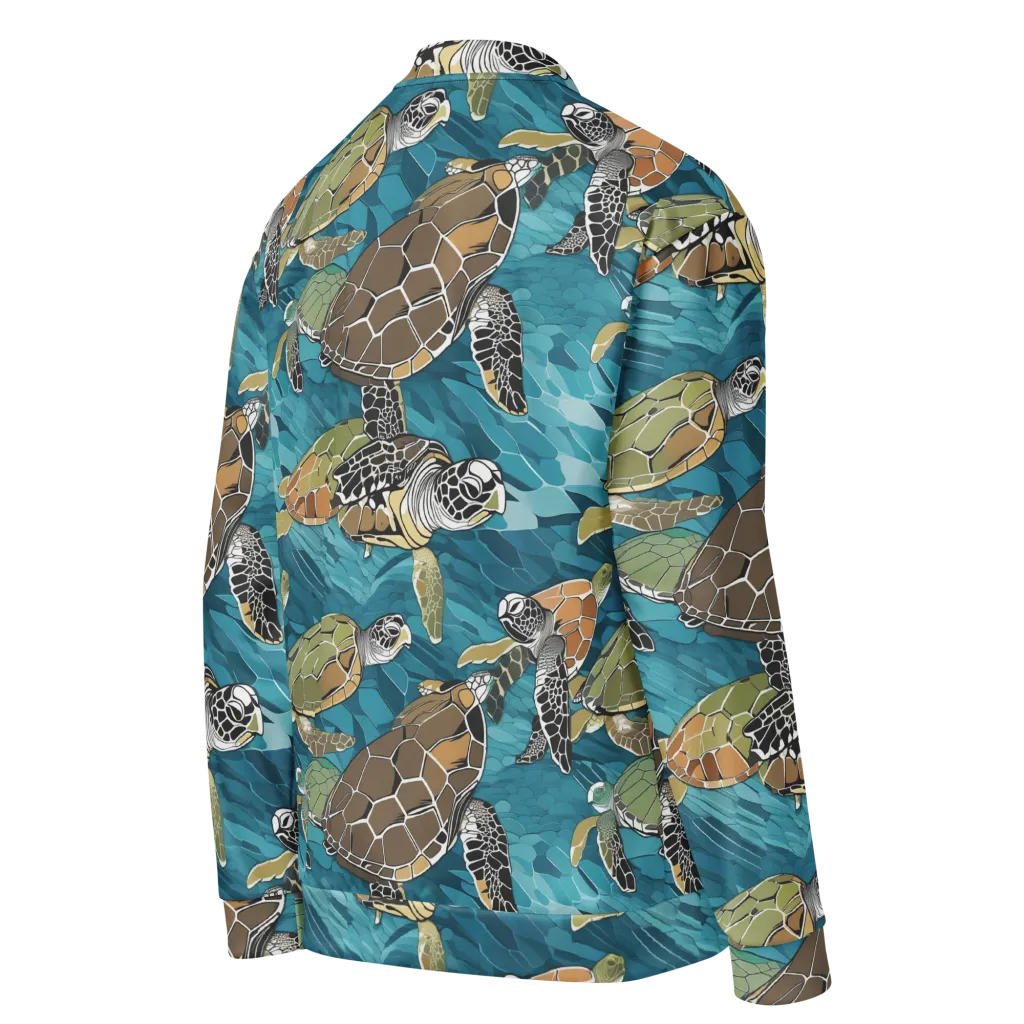 Ocean Mosaic on Bomber Jacket — Right Back