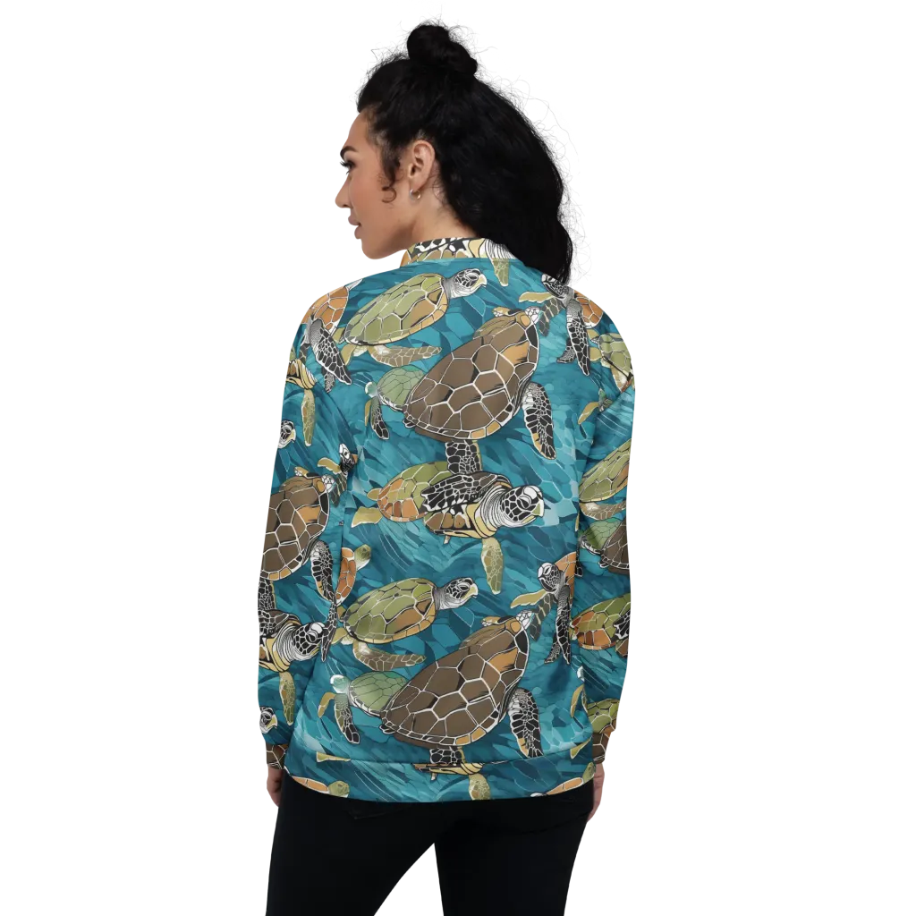 Ocean Mosaic on Bomber Jacket — Back