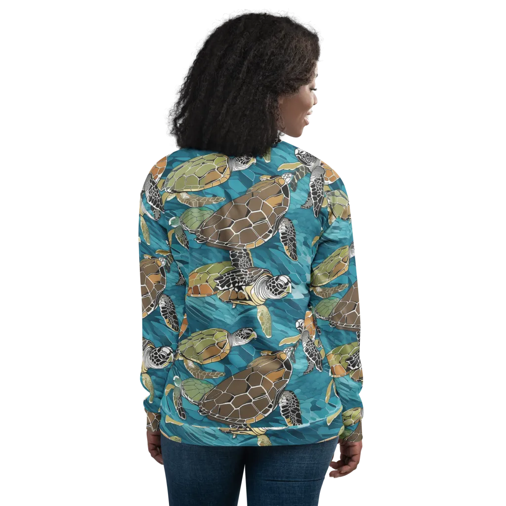Ocean Mosaic on Bomber Jacket — Back