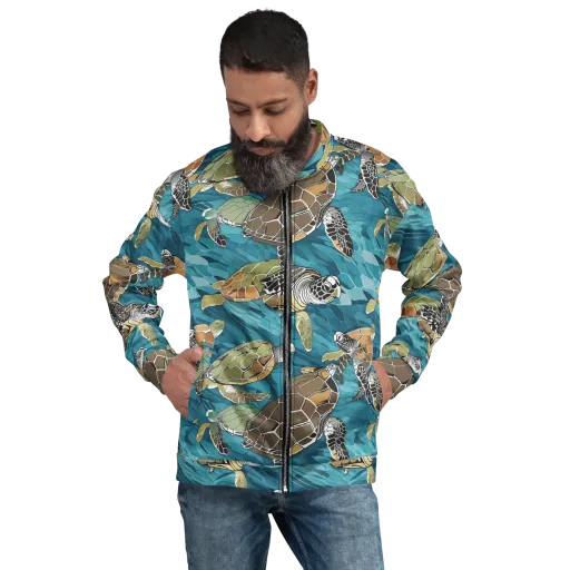 Ocean Mosaic on a Bomber Jacket