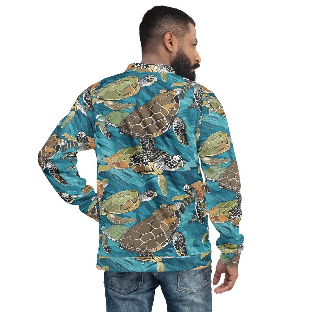 Ocean Mosaic on Bomber Jacket — Back
