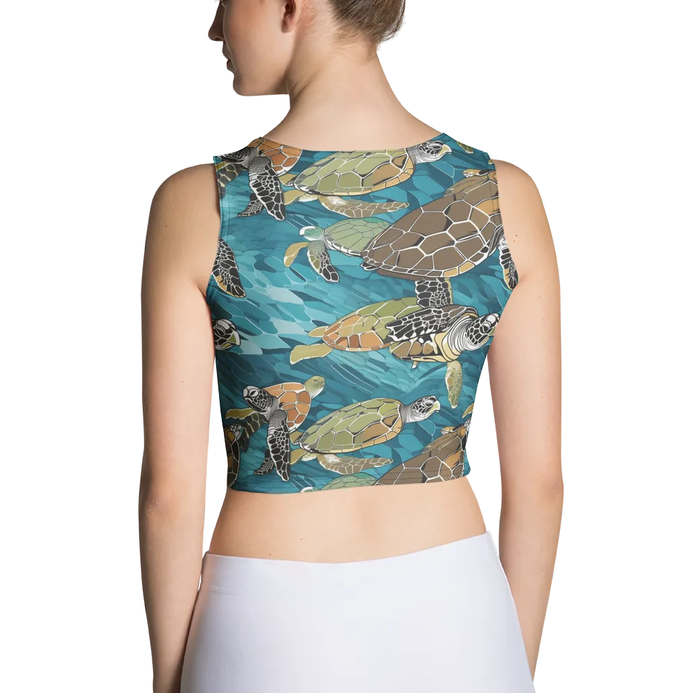 Ocean Mosaic on Crop Top — Back
