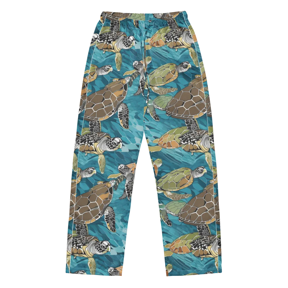 Ocean Mosaic on Women's Pajama Pants — Front