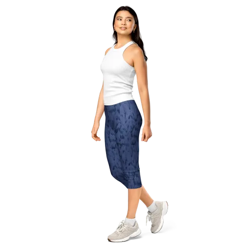 Midnight Fir on a Capri Leggings