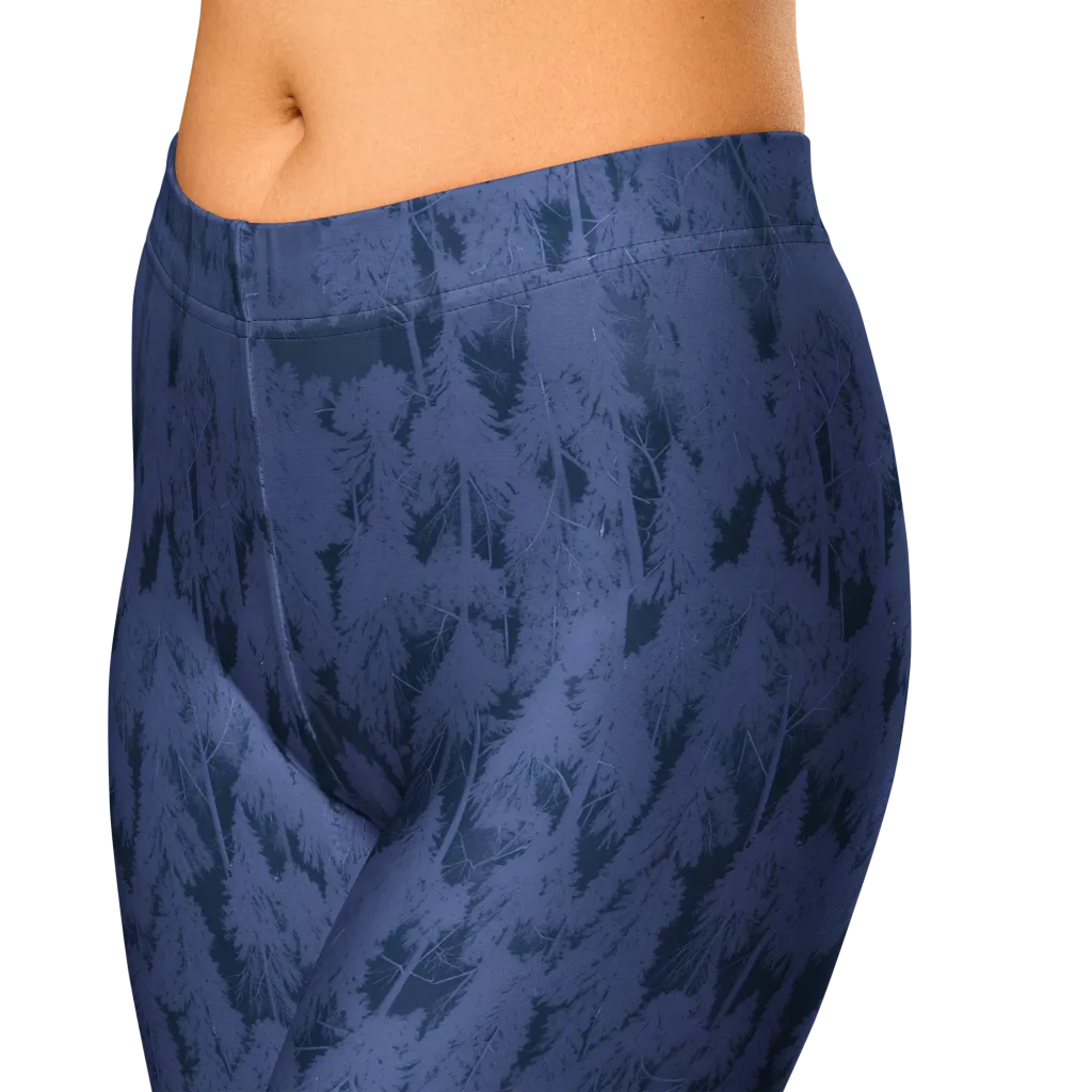 Midnight Fir on Capri Leggings — Zoomed-in
