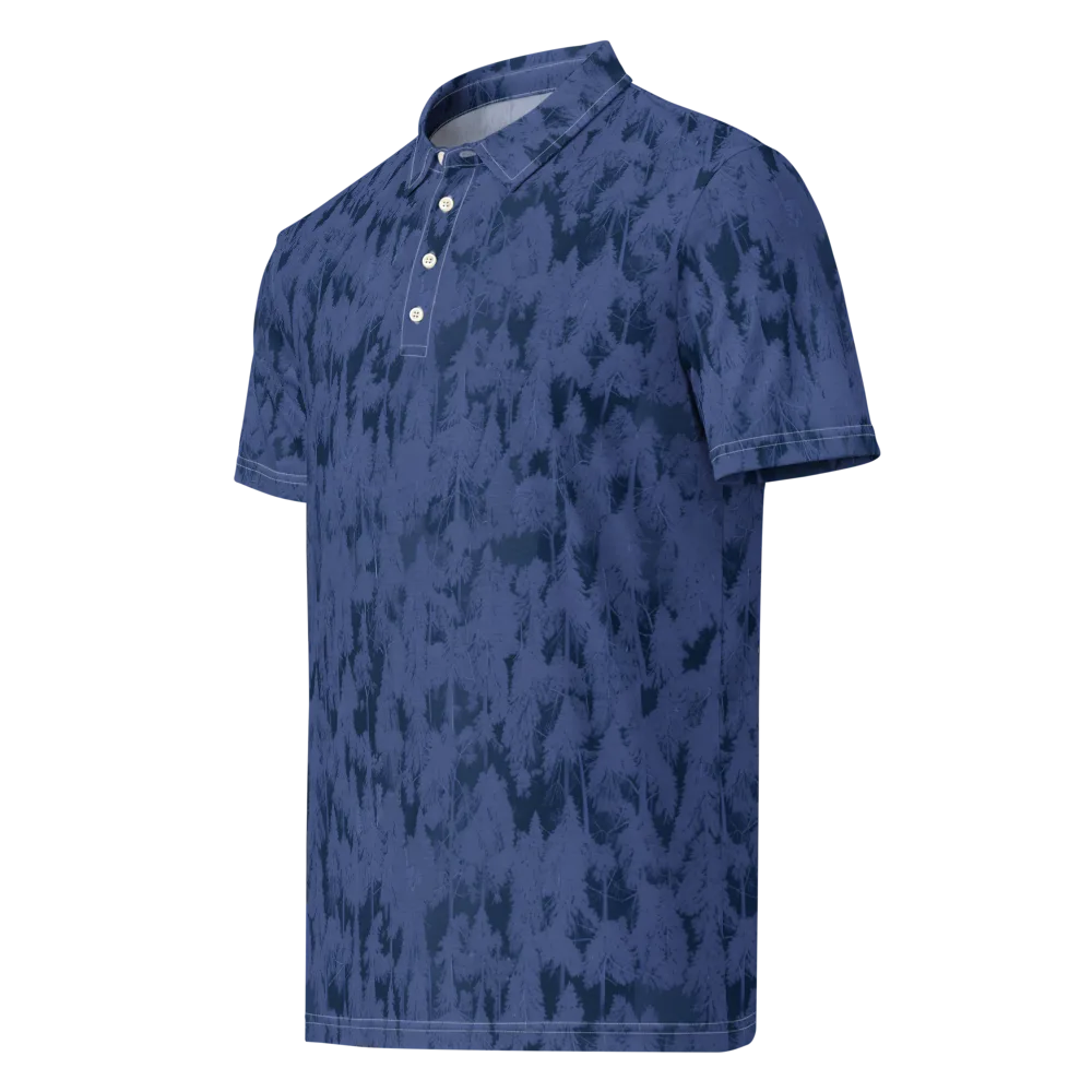 Midnight Fir on Men's Slim Fit Polo Shirt — Left Front