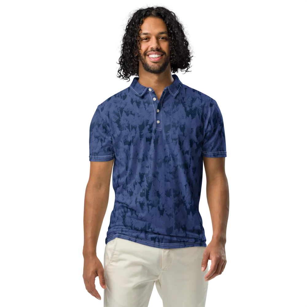 Midnight Fir on Men's Slim Fit Polo Shirt — Front