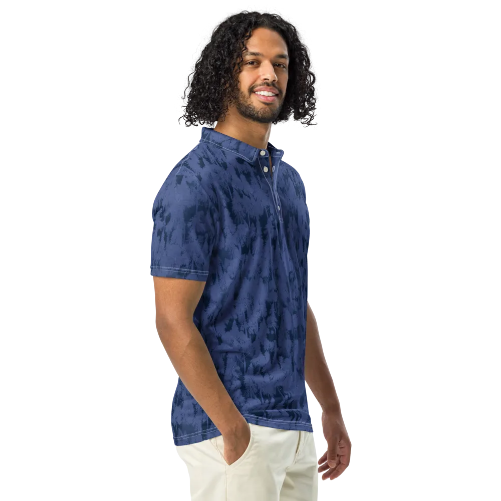 Midnight Fir on Men's Slim Fit Polo Shirt — Right Front
