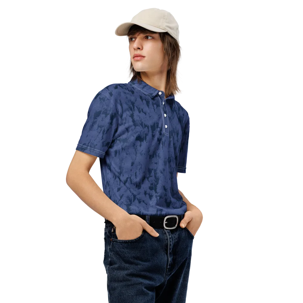 Midnight Fir on Men's Slim Fit Polo Shirt — Right Front