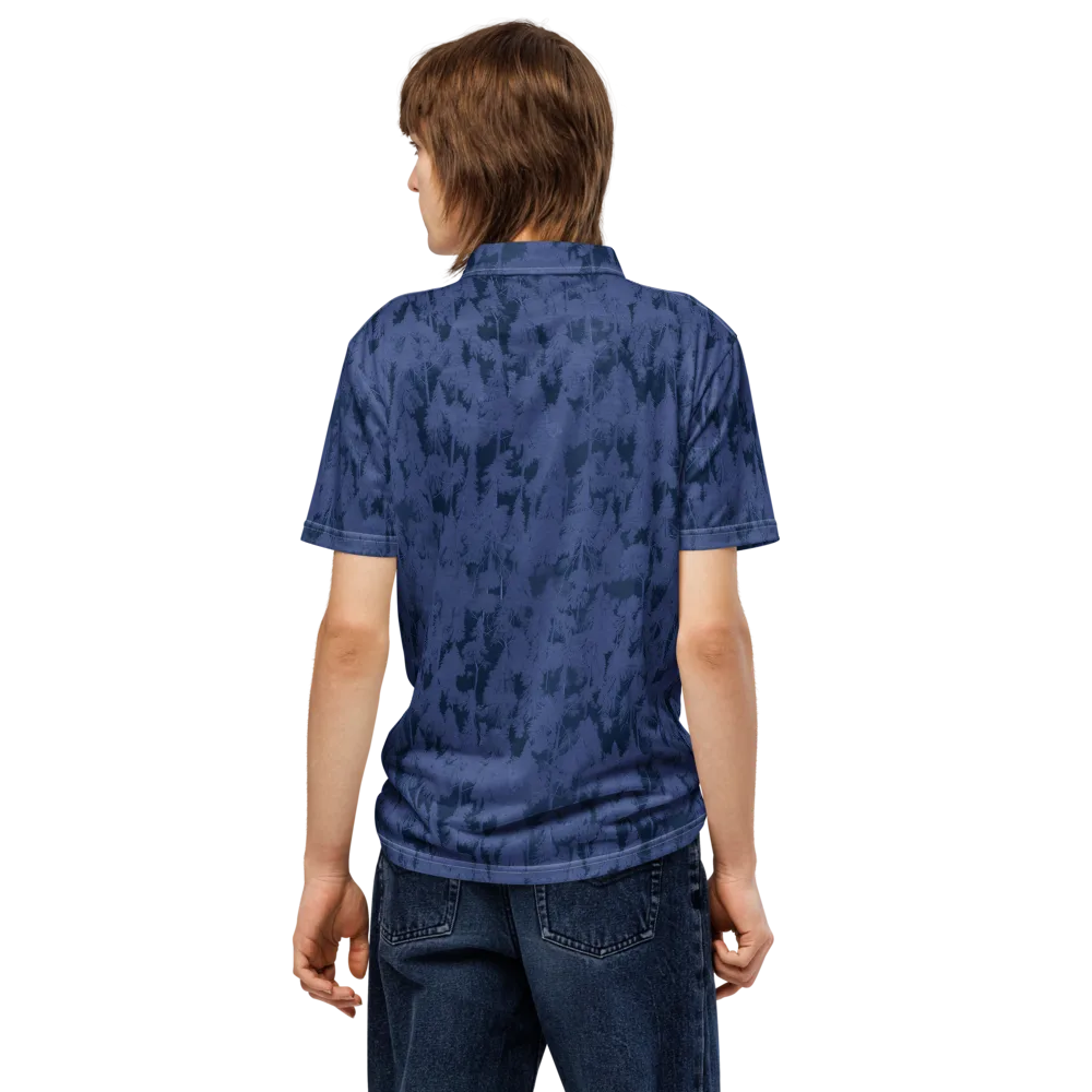 Midnight Fir on Men's Slim Fit Polo Shirt — Back