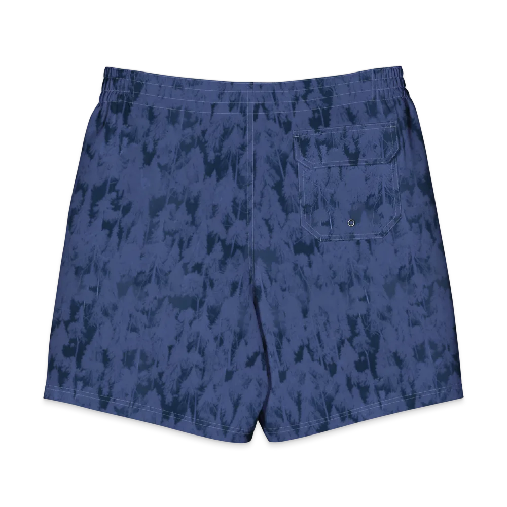Midnight Fir on Men's Board Shorts — Back