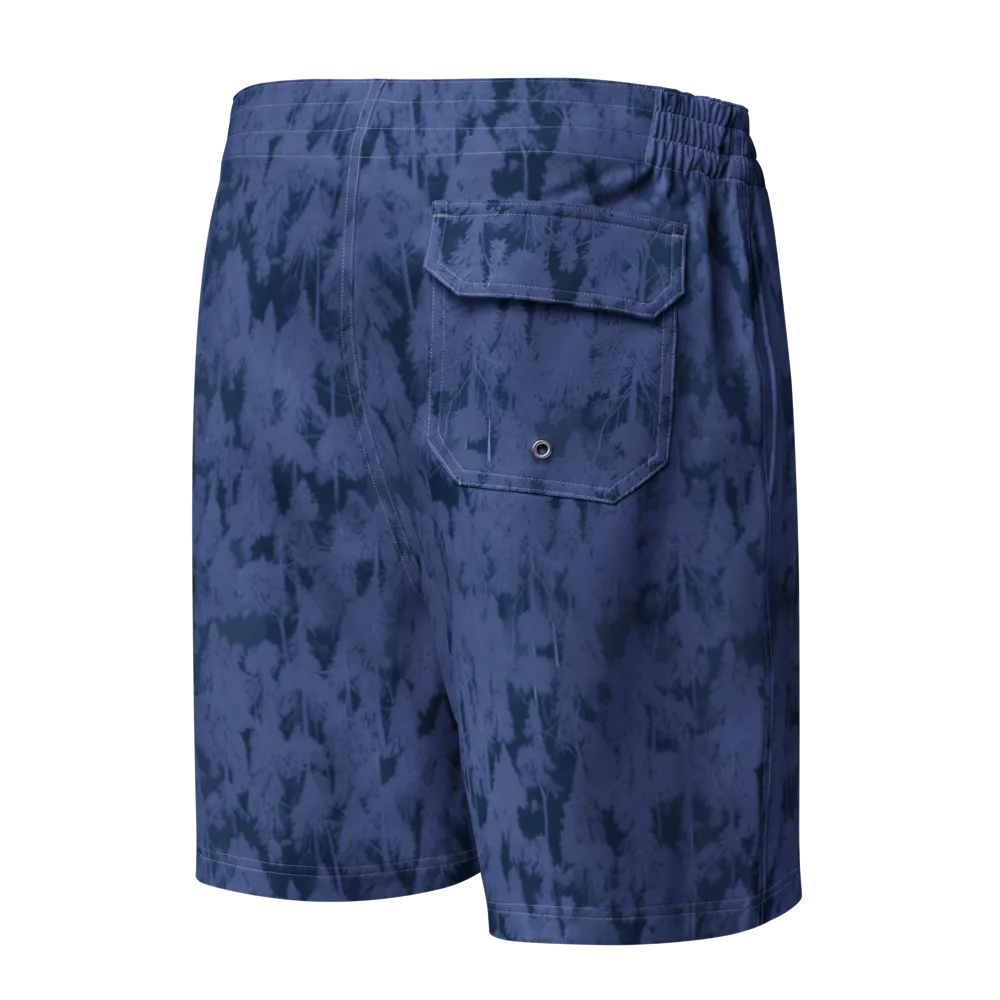 Midnight Fir on Men's Board Shorts — Back