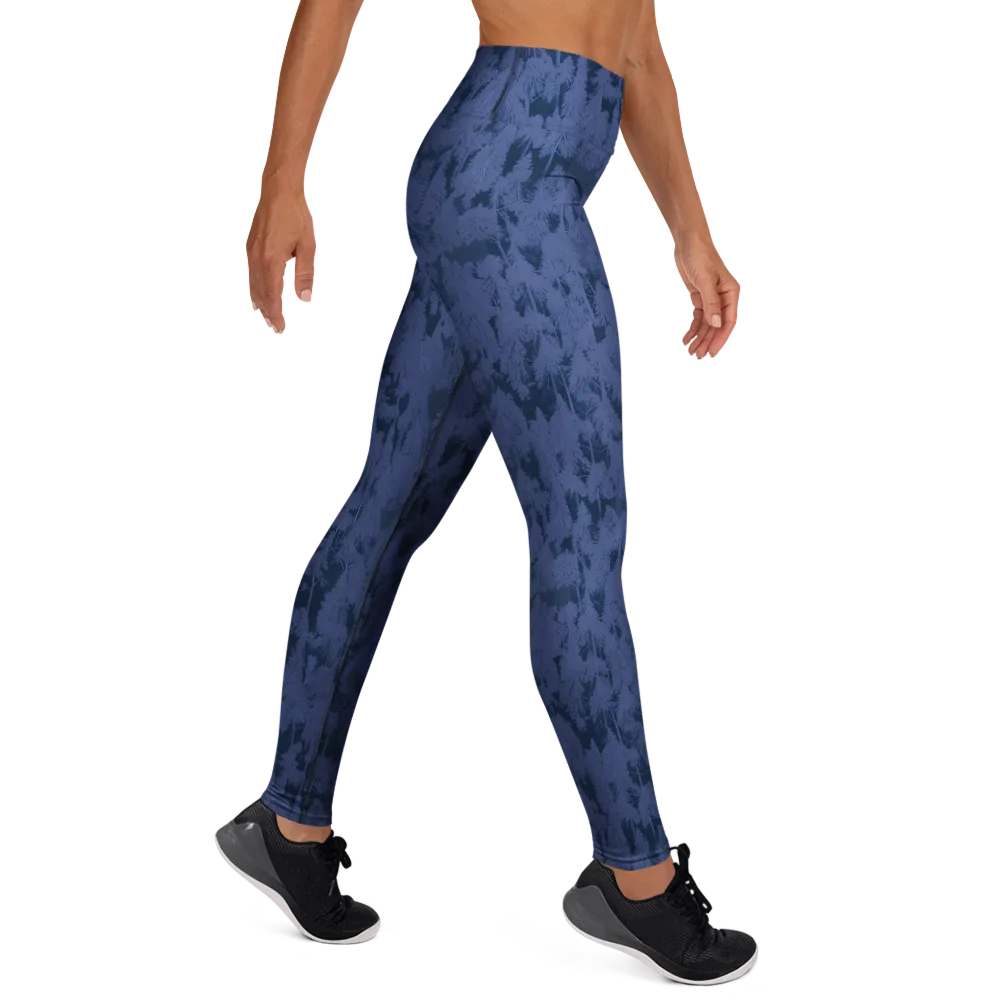 Midnight Fir on Yoga Leggings — Right