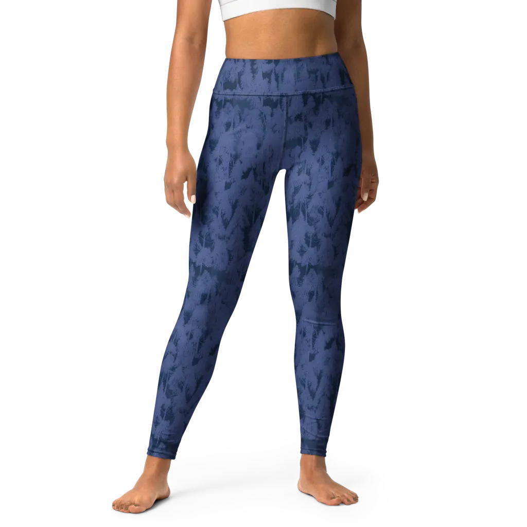 Midnight Fir on Yoga Leggings — Front