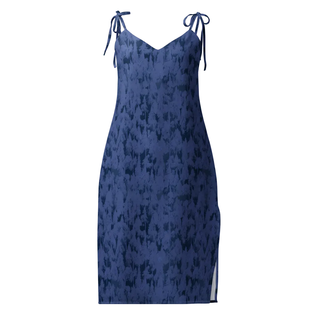 Midnight Fir on Slip Dress — Front