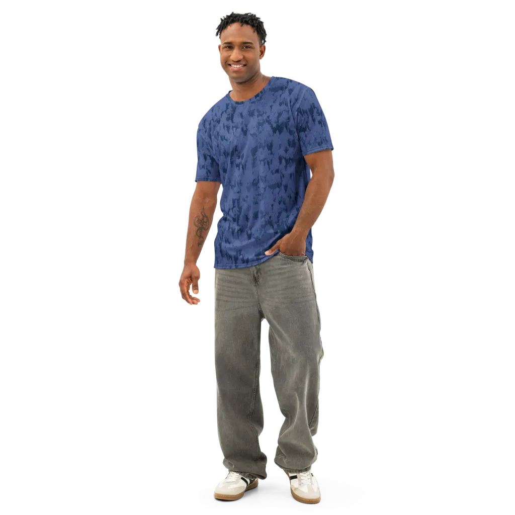 Midnight Fir on Men's Cotton Crew Neck T-Shirt — Front