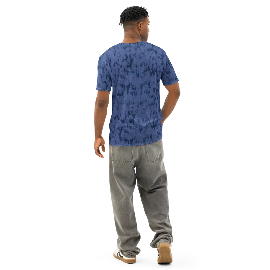 Midnight Fir on Men's Cotton Crew Neck T-Shirt — Back