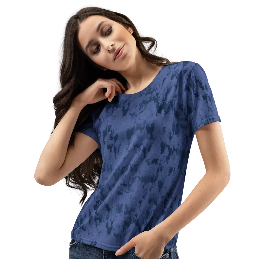 Midnight Fir on Women's Crew Neck T-Shirt — Left Front