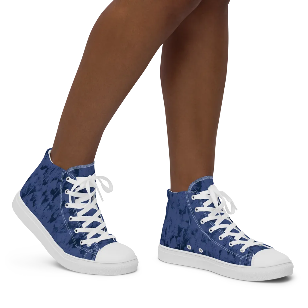Midnight Fir on Women's High Top Canvas Shoes — Right