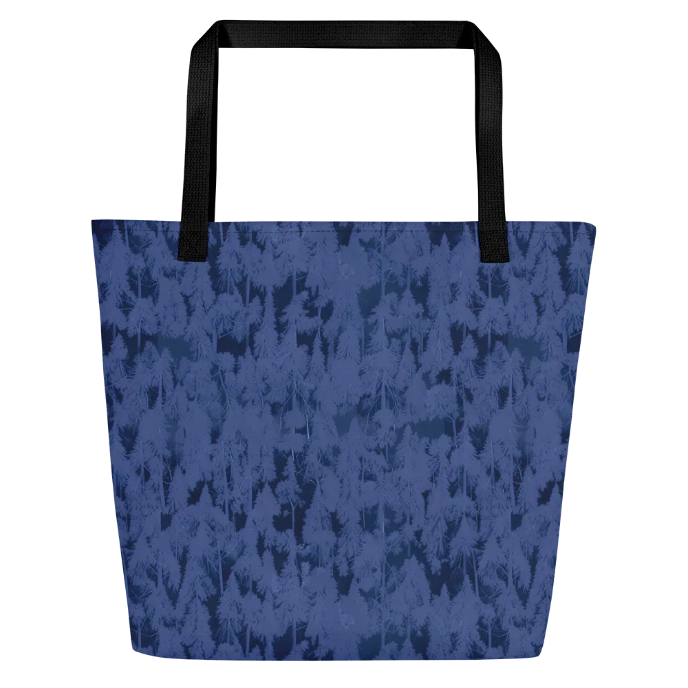 Midnight Fir on Large Tote Bag W/ Pocket — Front